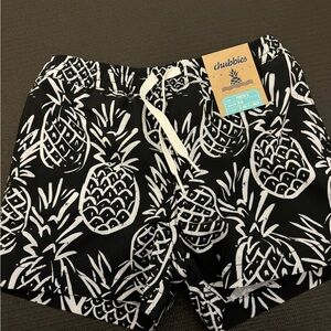 Chubbies Black Pineapple Swim Shorts